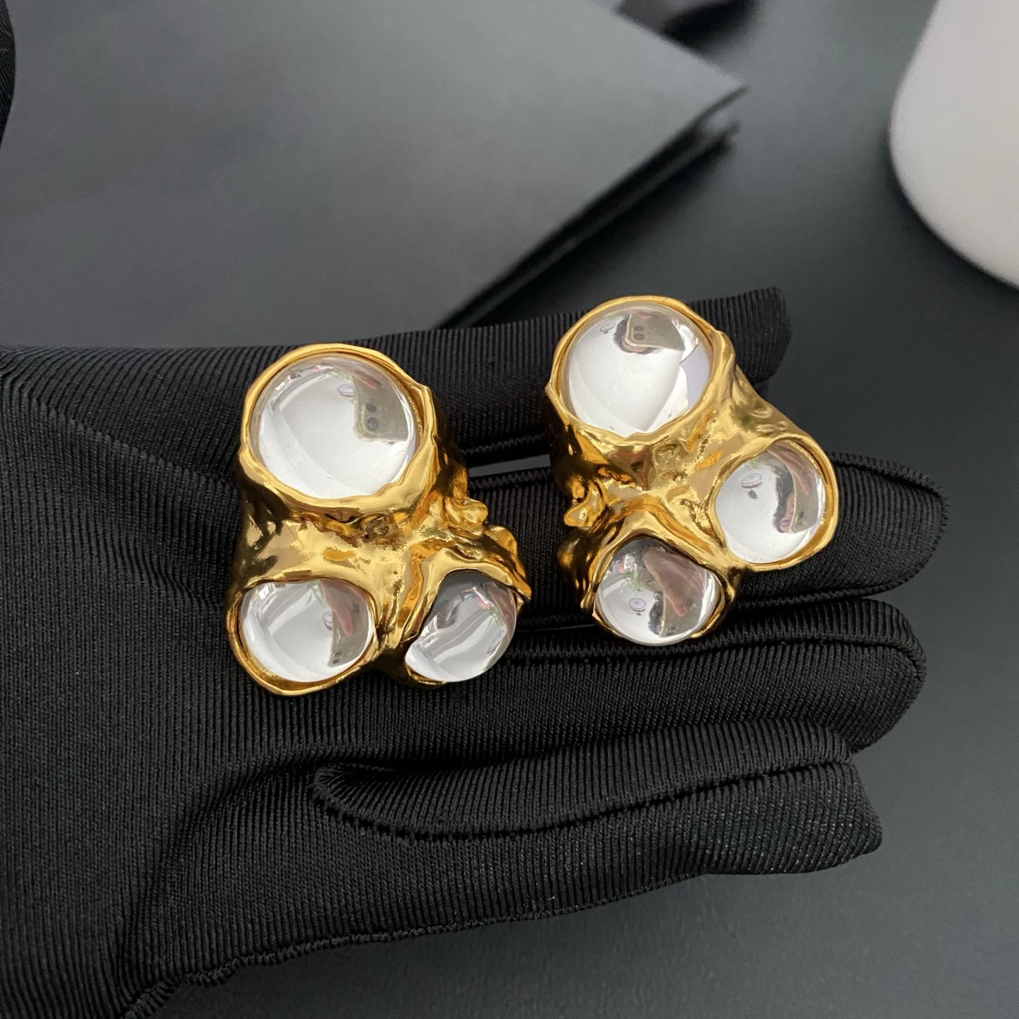 

Модные прозрачные кристально-зеленые изысканные роскошные серьги для женщин, высокое качество, ювелирные изделия в Европе и Америке