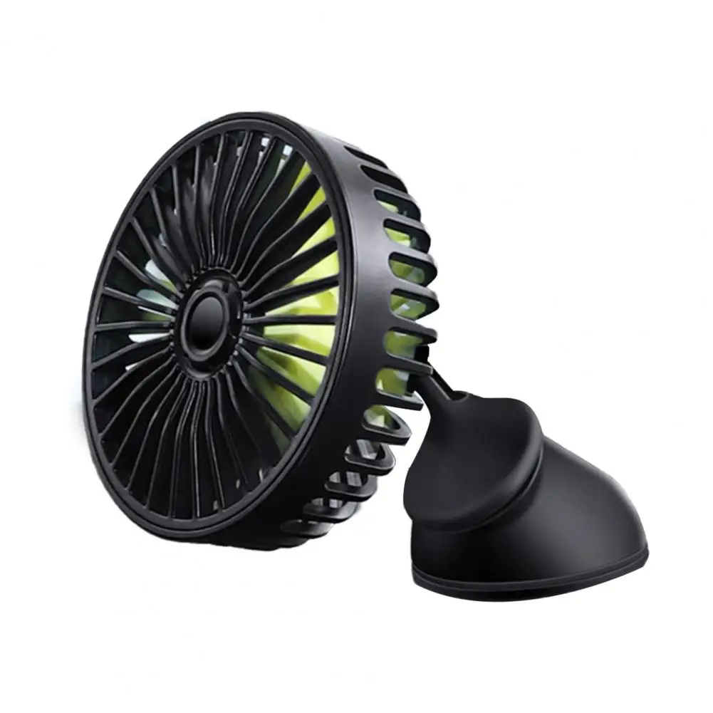 Double Head Vehicle Fan Stable Adjustable Creative Design ABS Double Head Suction Cup Vehicle Fan for Home