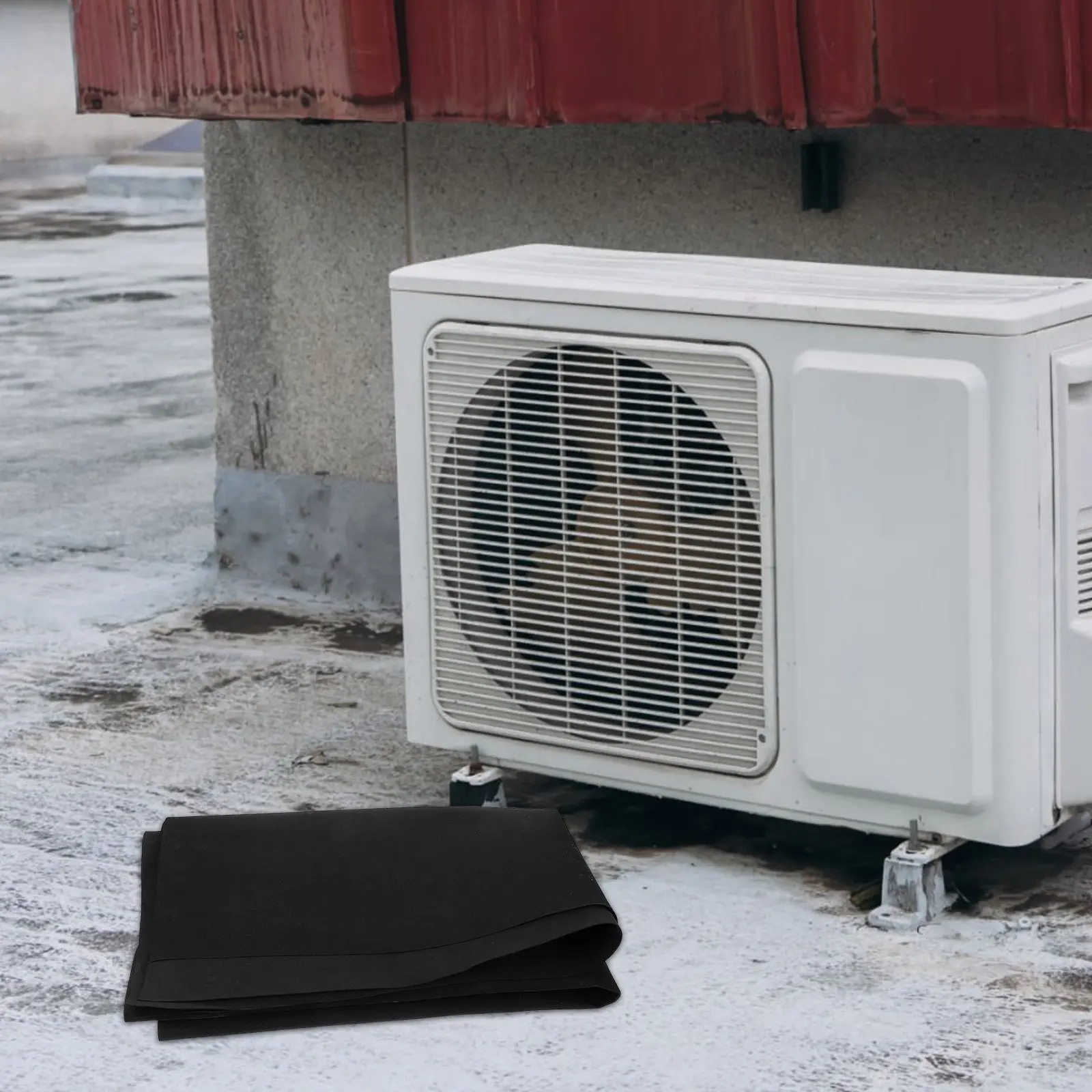 

Шумопоглощающий коврик для кондиционера, черный, для наружных блоков, звукоизоляционный, виброизоляционный, шумоглушитель