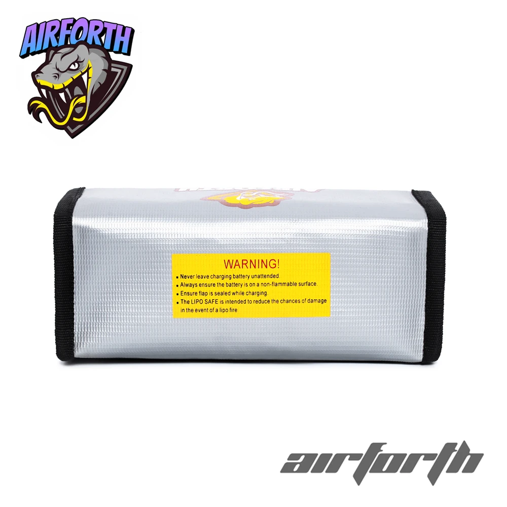 Airforth Brandwerende Waterdichte Explosieveilige Draagbare Lipo Batterij Veiligheidstas 185X75X60Mm Voor Rc Helikopter Vliegtuig Fpv Drones