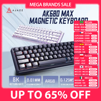 AJAZZ AK680 MAX Mechanical Keyboard HE Hall Effect Switch 60% 8k/1K RGB Wired/Wireless Gaming Rapid Trigger Magnetic Keyboard
