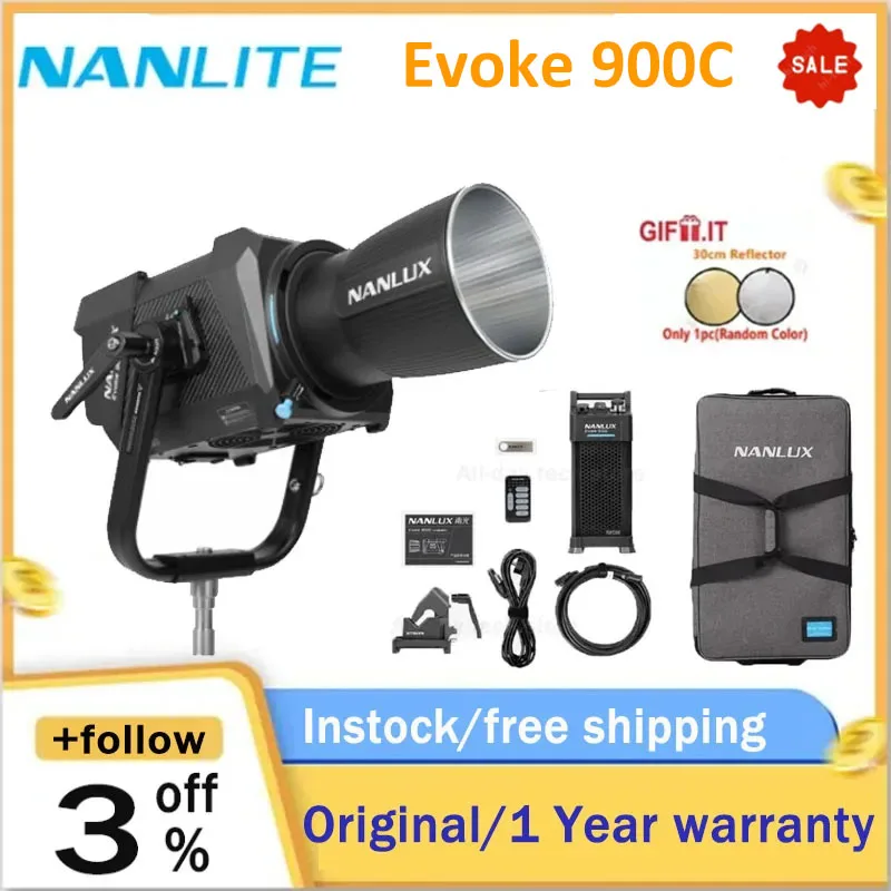 Nanlite Evoke 900C RGB Full Color Photography Video Light 1800K-20000K Waterproof Outdoor Video Micro Film Shooting wireless