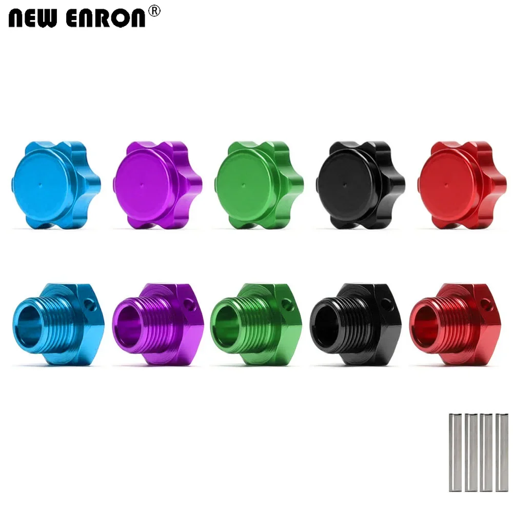 17mm Aluminium Alloy WWheel Rim Hex Hub Mount / Nuts  Cover Set for RC Car 1/8 HSP HPI Redcat Axial Upgrade