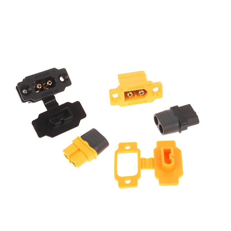 5 stücke Schwarz Gelb XT60BE-M Männlich Rundstecker Draht Kabel Stecker Wasserdichte Abdeckung Für RC FPV Ladegerät Batterie Motor ESC – Detail 7