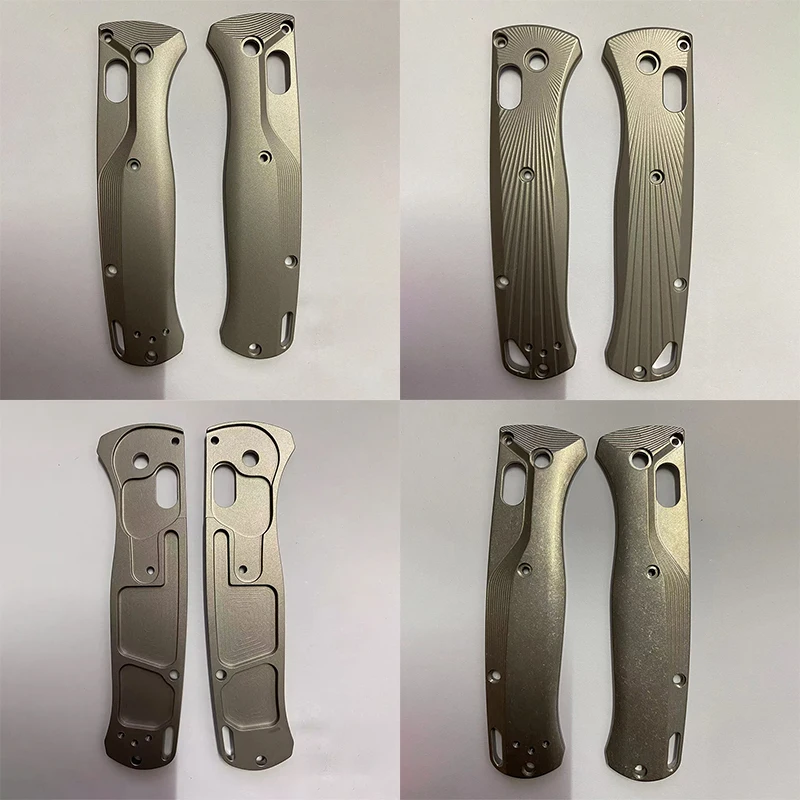 titanium alloy material faca handle escalas para genuine benchmade bugout 535 facas grip faca voce mesmo fazendo acessorios pecas tipos 01