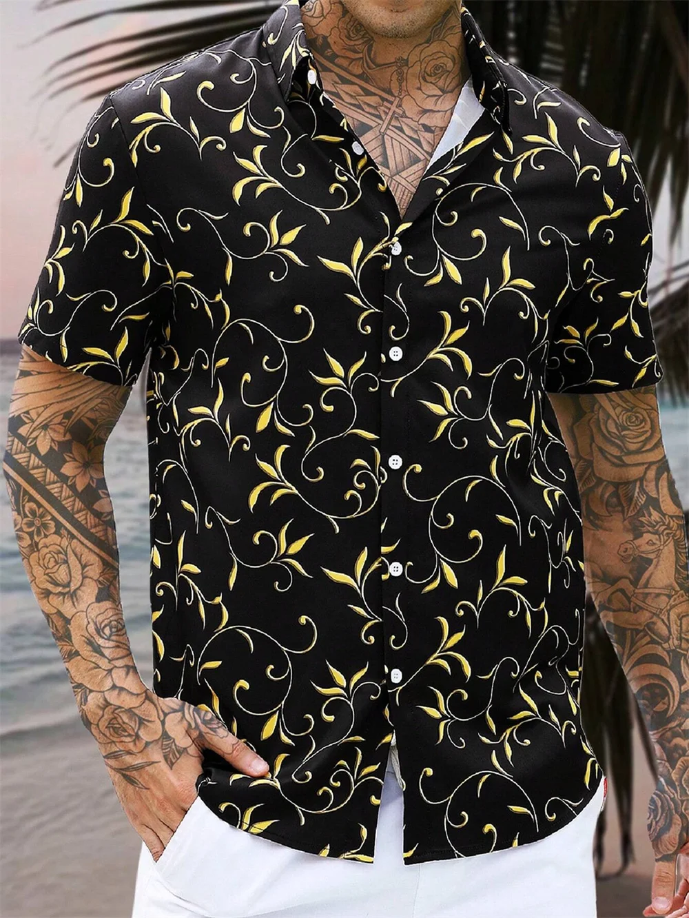 Camisa Havaiana dos homens Botão de Impressão 3D Coconut Tree Harajuku Moda Camisa Oversized Imprimir Vintage Casual Top De Luxo de Alta Qualidade