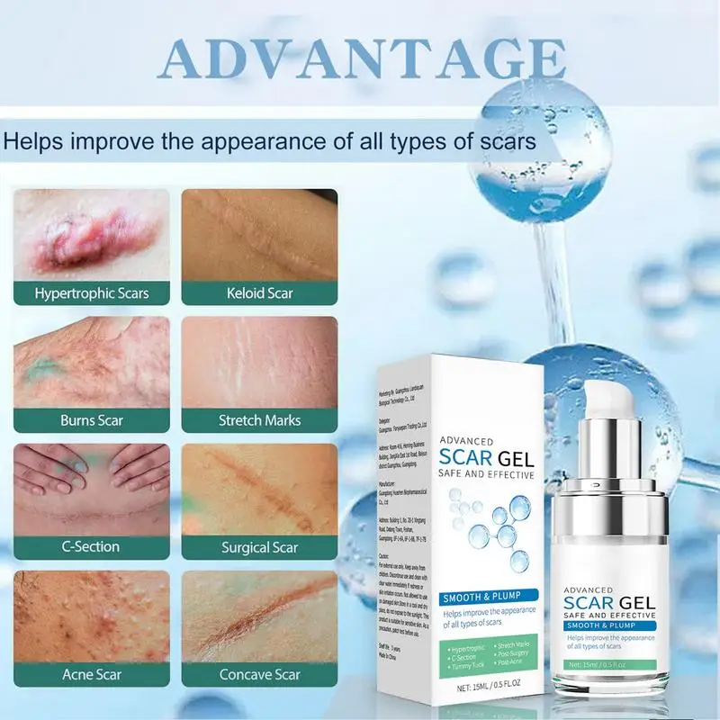 Scar Removal Cream Scar Gel Moisturizing Cream Hydrating Scar Treat Repair Gel Scar Cream Soothing Cream 15ml Body Care Gel For