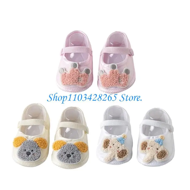 

1 пара детских противоскользящих напольных туфель с мультяшным дизайном для малышей, мягкая и легкая обувь для обучения ходьбе