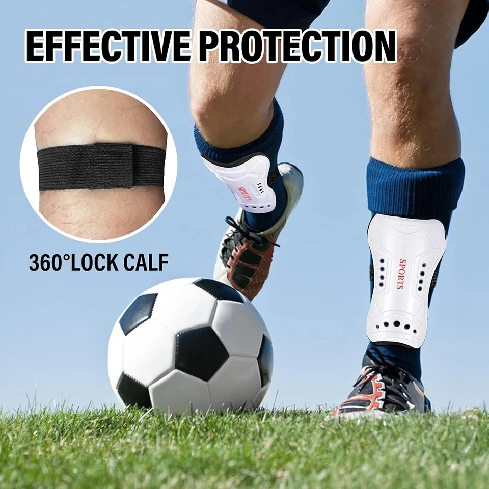 Loogdeel 1Pair Soccer Shin Guards Children Shin Guards Youth Adults Leg Pads Football Calf Protection Board Shin Support Straps