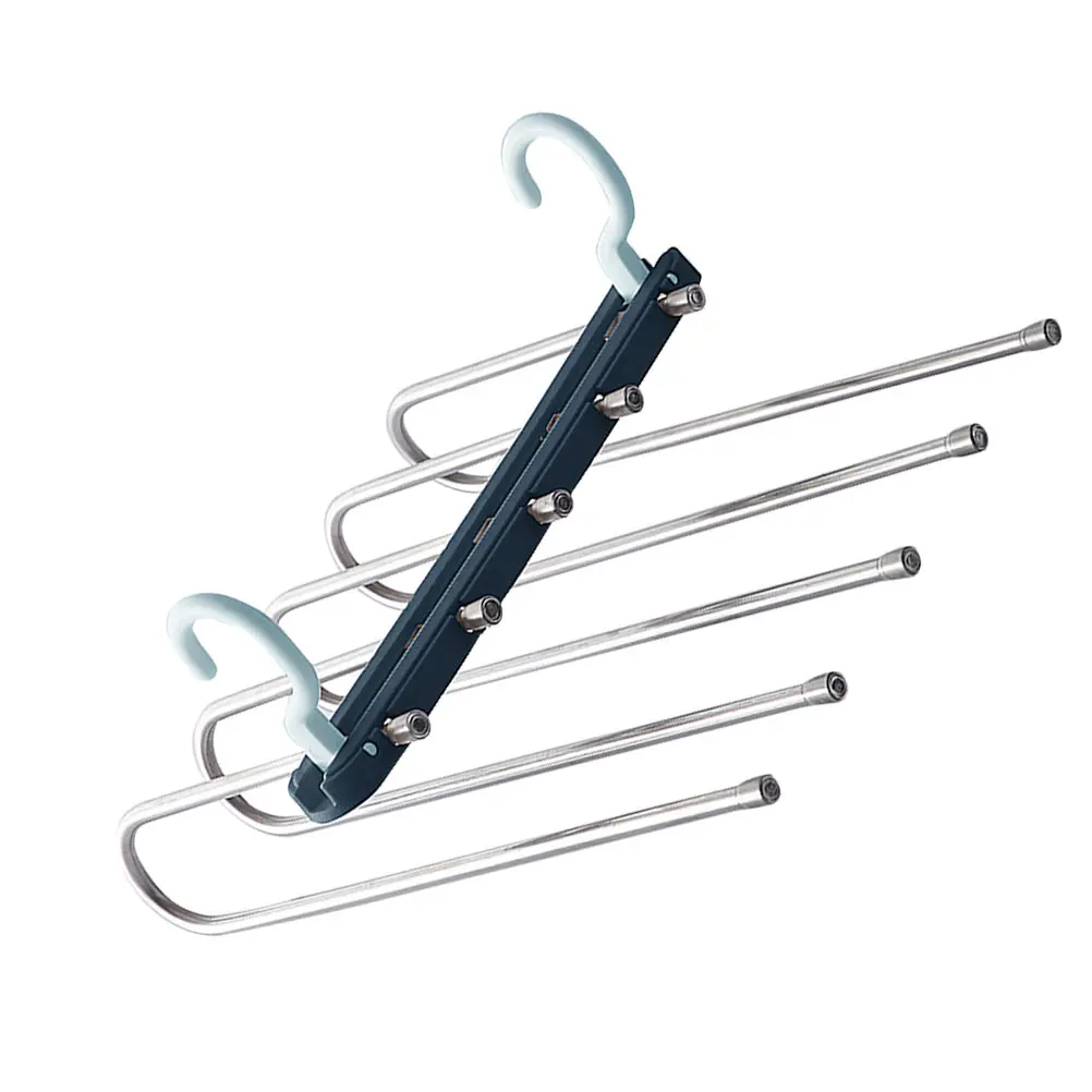 

Multifunctional Wardrobe Hanger PP Stainless Steel Space Saver Closet Organizer Pants Rack Scarf Holder Clothes