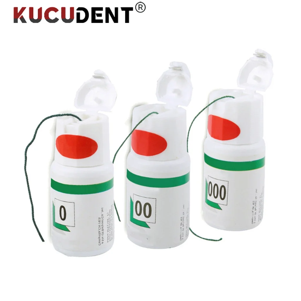 1Bottle Dental Thread Disposable Gingival Retraction Cord Knitted Cotton Line Retractor Splitter Sizes 0 00 000 Dentist Material