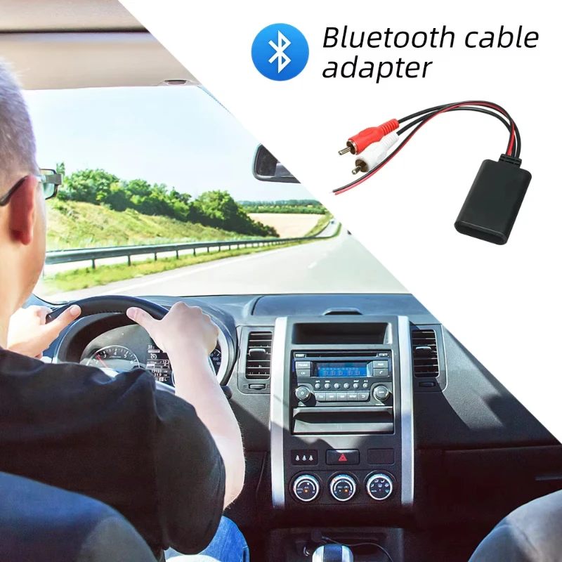 2 RCA Bluetooth Receiver Module Music Adapter Rca Aux Audio Stereo Cable Interface Vehicles Auto Player Car Universal Wireless