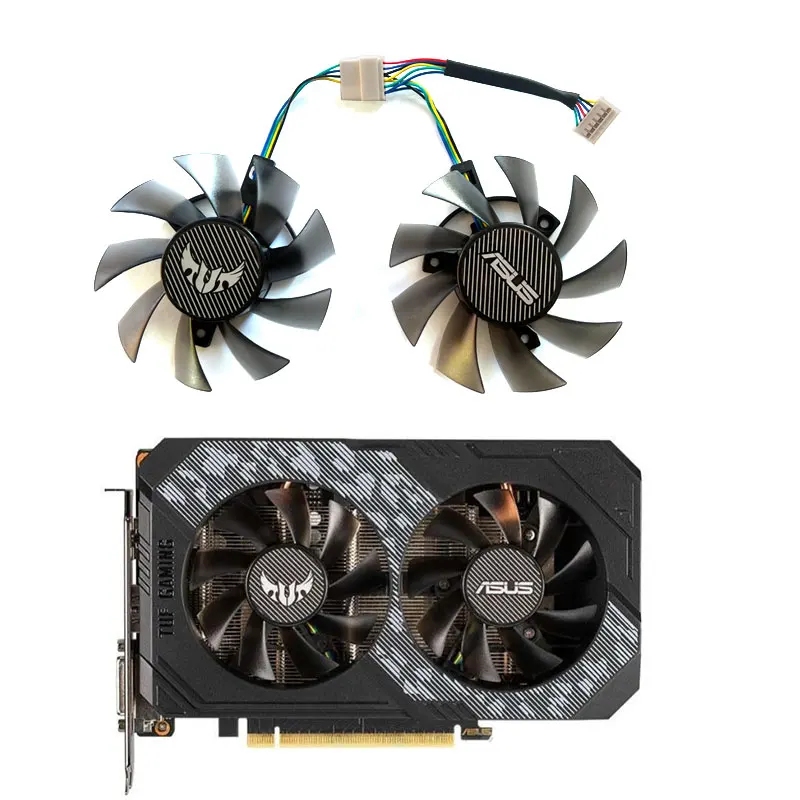 75 мм новый охлаждающий вентилятор для ASUS GTX 1660 Ti RTX 2060 TUF GAMING OC, охлаждающий вентилятор для видеокарты PLA08015S12HH FD8015U12D