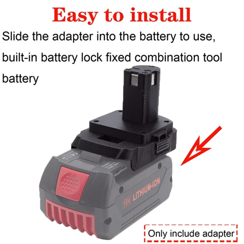 Imagem -04 - Bateria Adaptador para Ryobi One Mais 18v Li-ion Tools Conversor para Bosch Acessórios para Ferramentas Elétricas