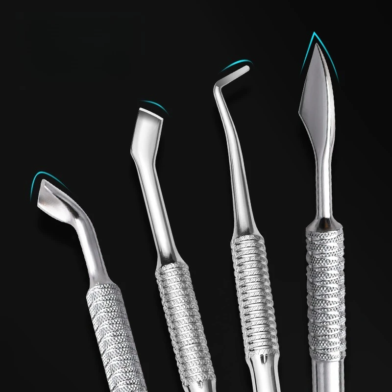 1 قطعة هوك نوع انتهازي للبشرة مزيل طلاء الأظافر هلام مسمار البولندية مقشرة مكشطة الفولاذ المقاوم للصدأ أداة مانيكير نظيفة لفن الأظافر #3