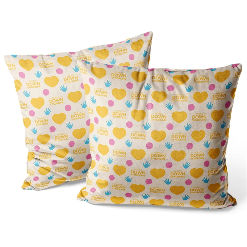 Gaslight Gatekeep Girlboss Down Syndrome Awareness Throw Pillow Covers Funny Cat Cushion Cases Pillowcases 45cm x 45cm