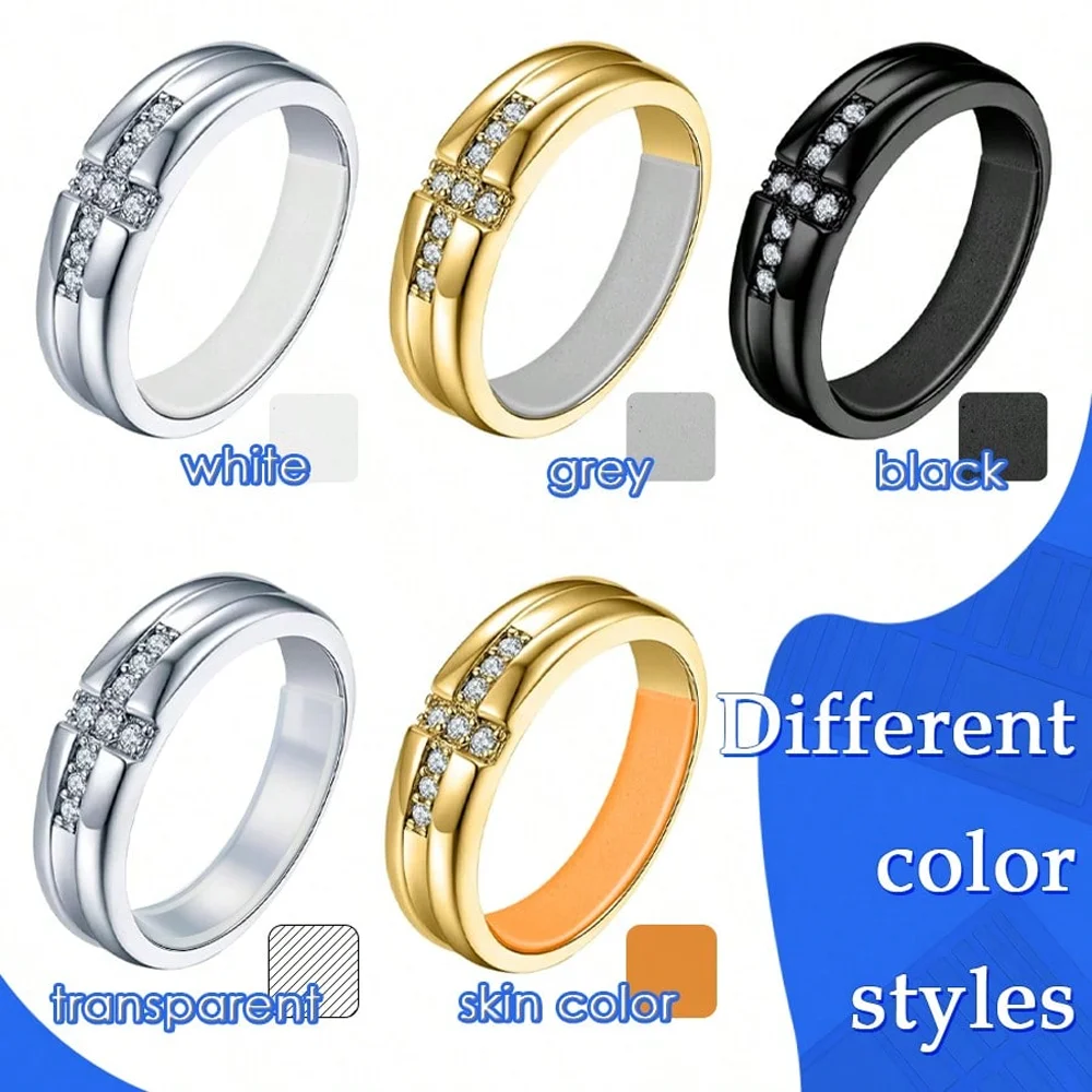 AHT Multi-Color Invisible Ring Size Adjuster Strips Self-Adhesive Resizer Tightener Loose Rings Jewelry Making Comfort Fit 2026