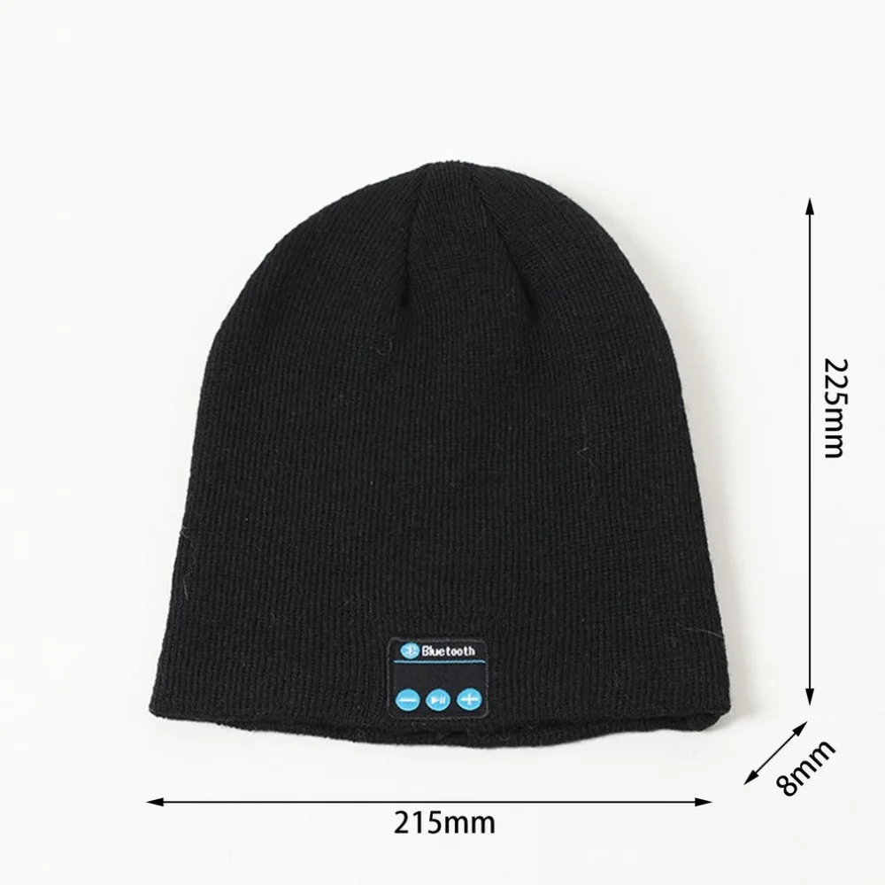 Wireless Bluetooth Headphones Sport Music Hat Smart Headset Beanie Cap Winter Hat with Speaker for Cell Phone Warm Earphone Cap