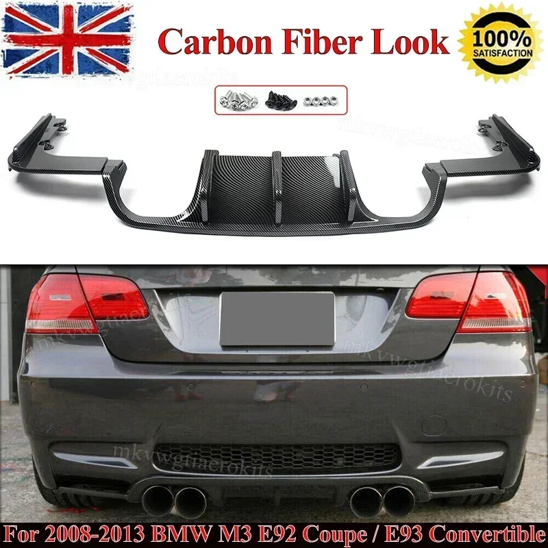 Magickit Car Styling Carbon Fiber Rear Bumper Lip Spoiler Diffuser for BMW E92 Coupe E93 Convertible M3 2008 - 2013 