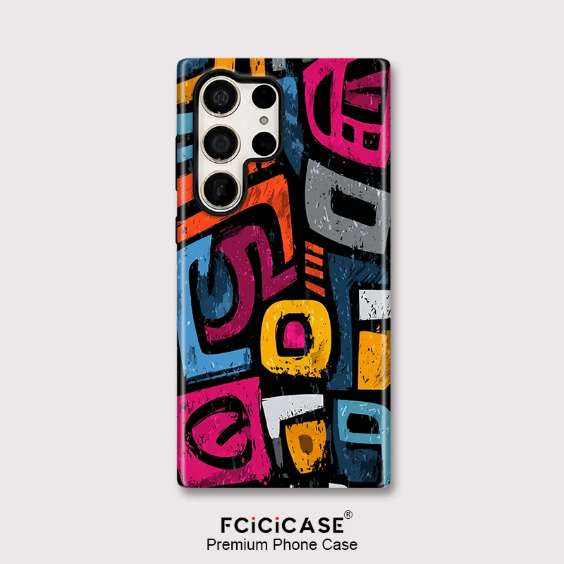 Fcicicase Art Painting Phone Case For Samsung Galaxy S23+ A36 S26 Edge S25 Plus A56 A26 S24 Ultra Acrylic Matte Dual Layer Cover