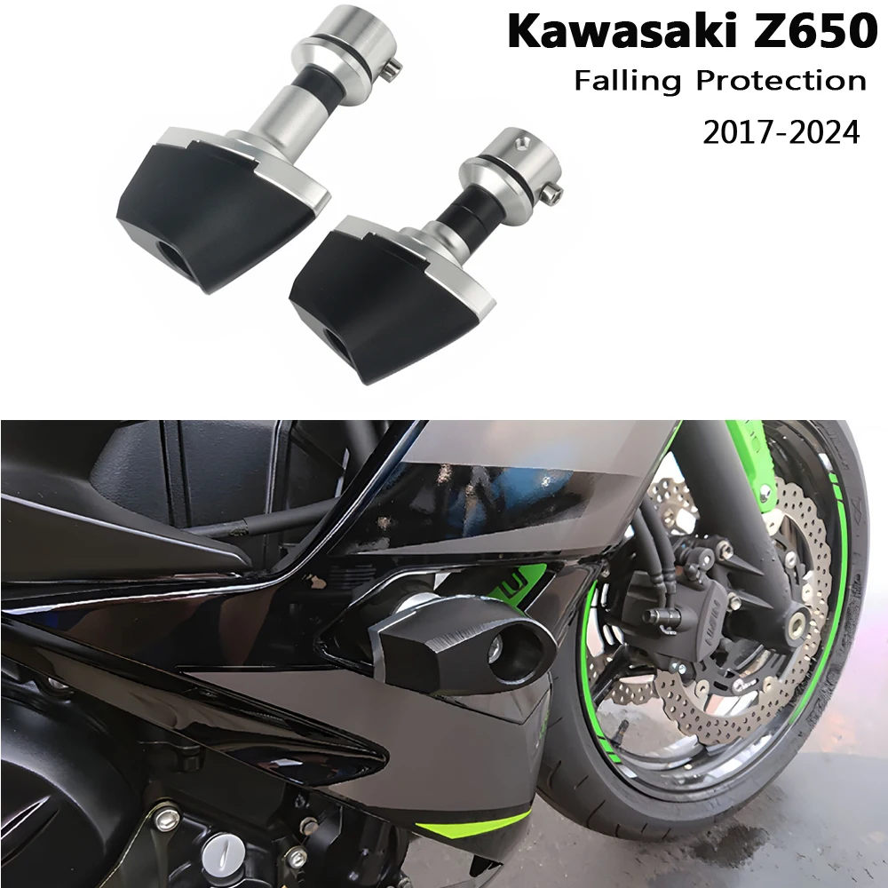

NEW For KAWASAKI Z650 Ninja650 2017-2024 Motorcycle Falling Protection Frame Slider Fairing Guard Crash Pad Protector