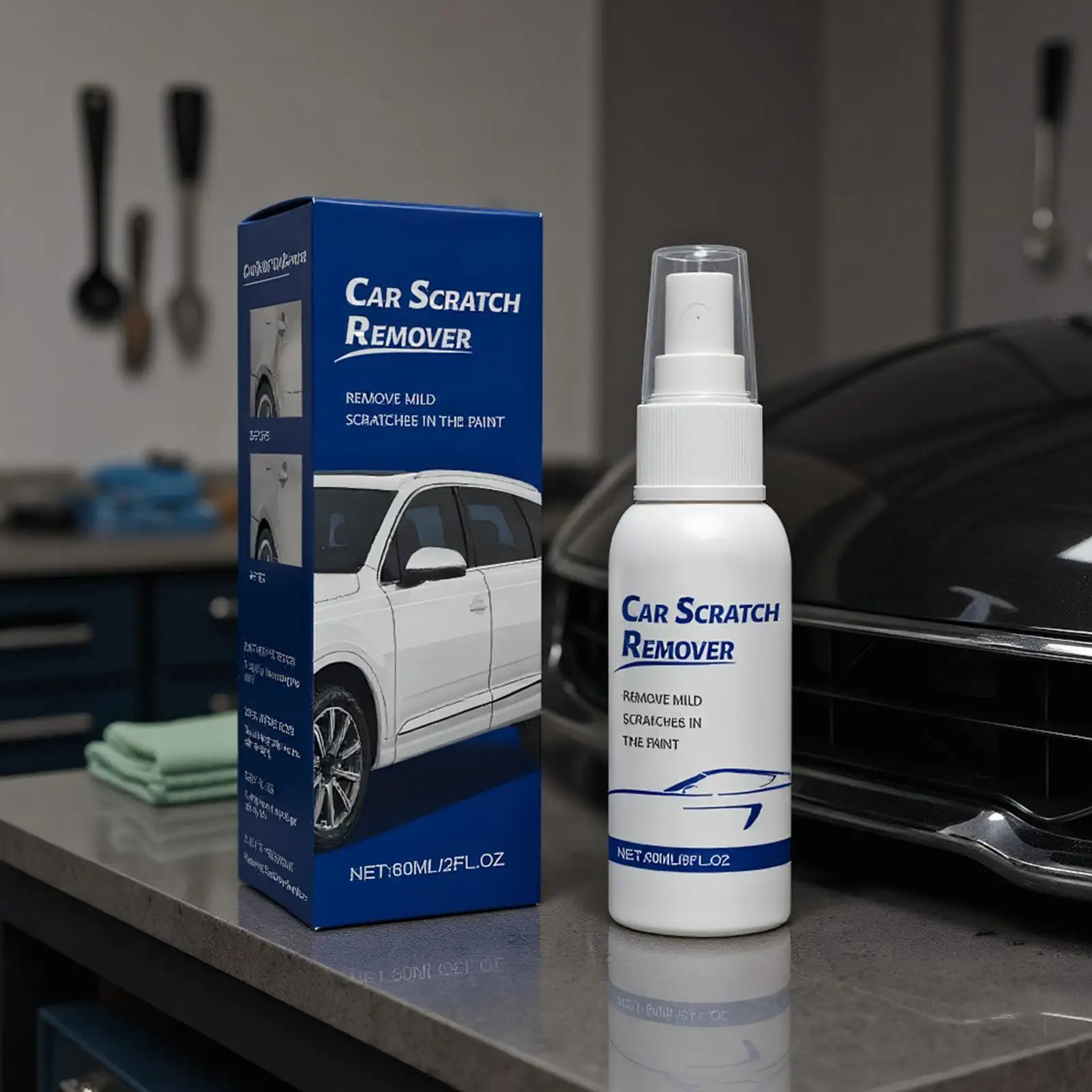 

Спрей для ремонта царапин на автомобиле, 60 мл, высокопроизводительное средство для защиты и полировки, удалитель царапин на краске, полировочный спрей для автомобильной краски и транспортных средств