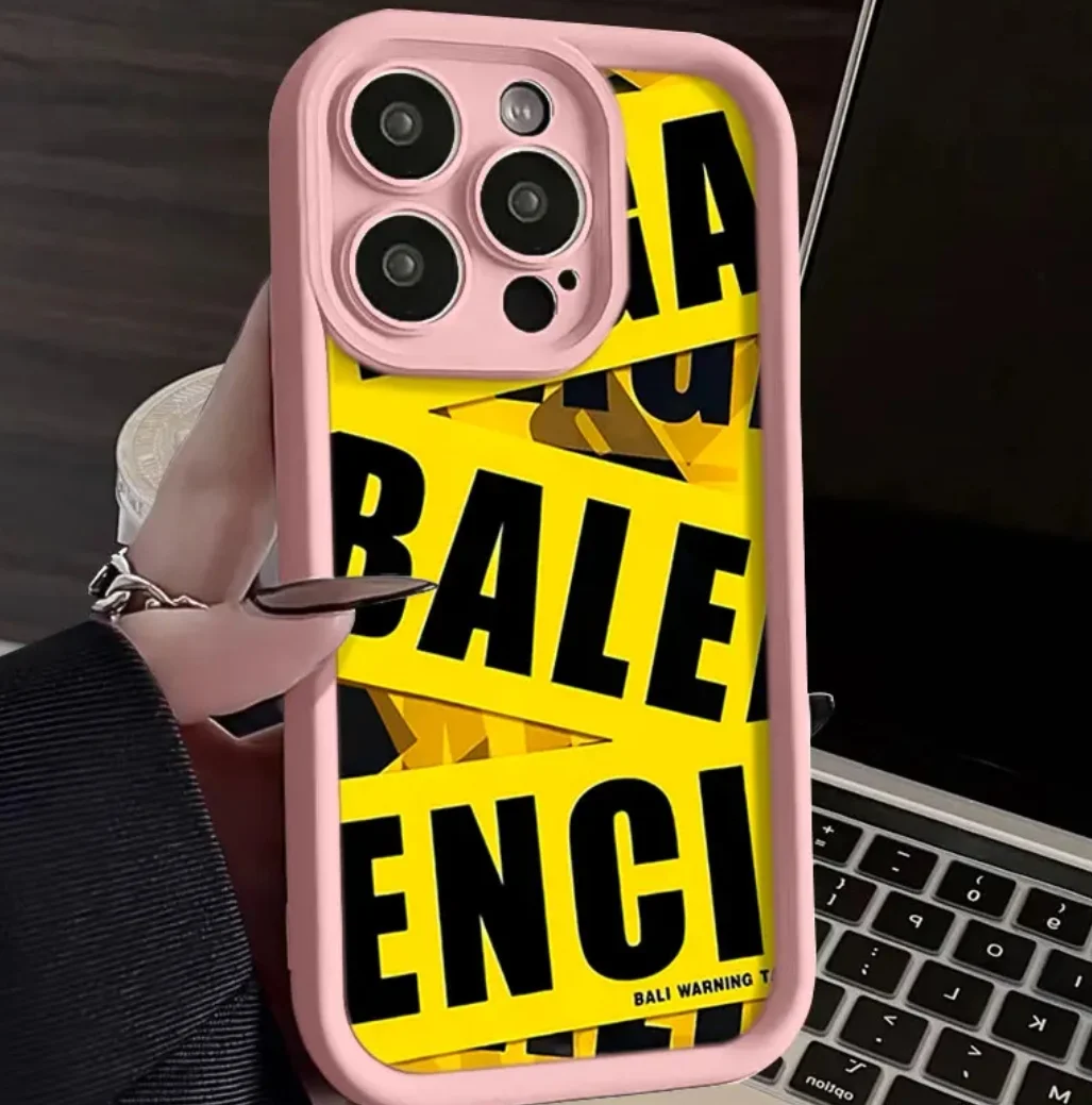 Suitable for iPhone 15 ProMax phone case, new iPhone 14 high-end 13 silicone anti drop 12 English tape 11 letters 8 plus creativ