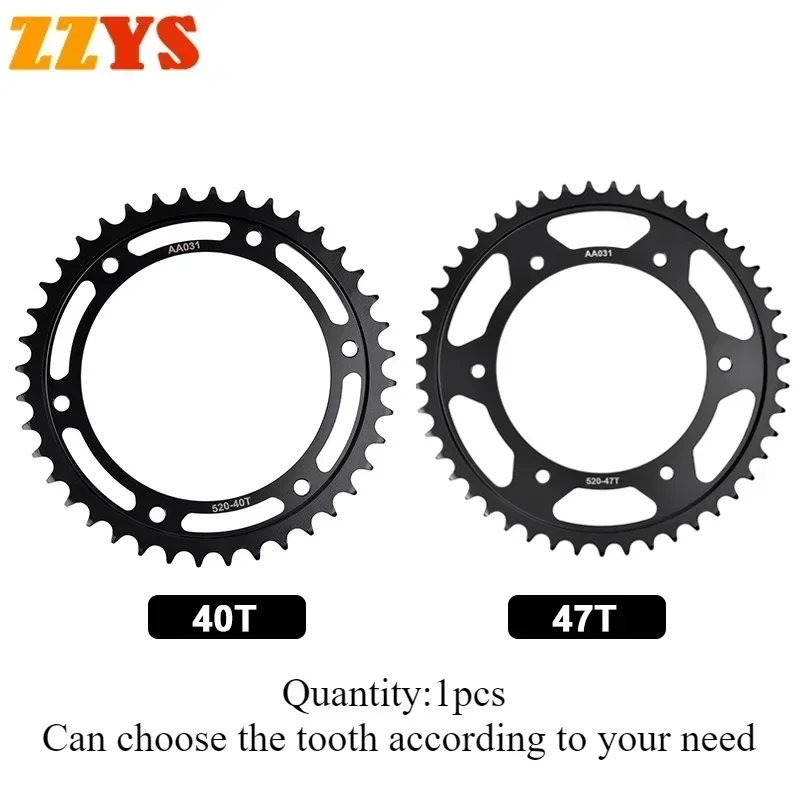 

520 40T 47T Tooth Rear Sprocket Gear Star Wheel Cam Pinion For Aprilia Road 650 Pegaso Cube 00 350 ETX Tuareg Wind ETX300 88-90