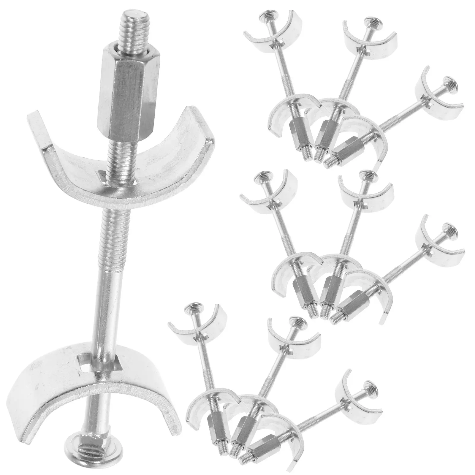 10Pcs Countertop Connector Benchtop Drawbolt 100Mm Sleek Galvanized Steel Countertop Joint Hardware for Kitchen Counter