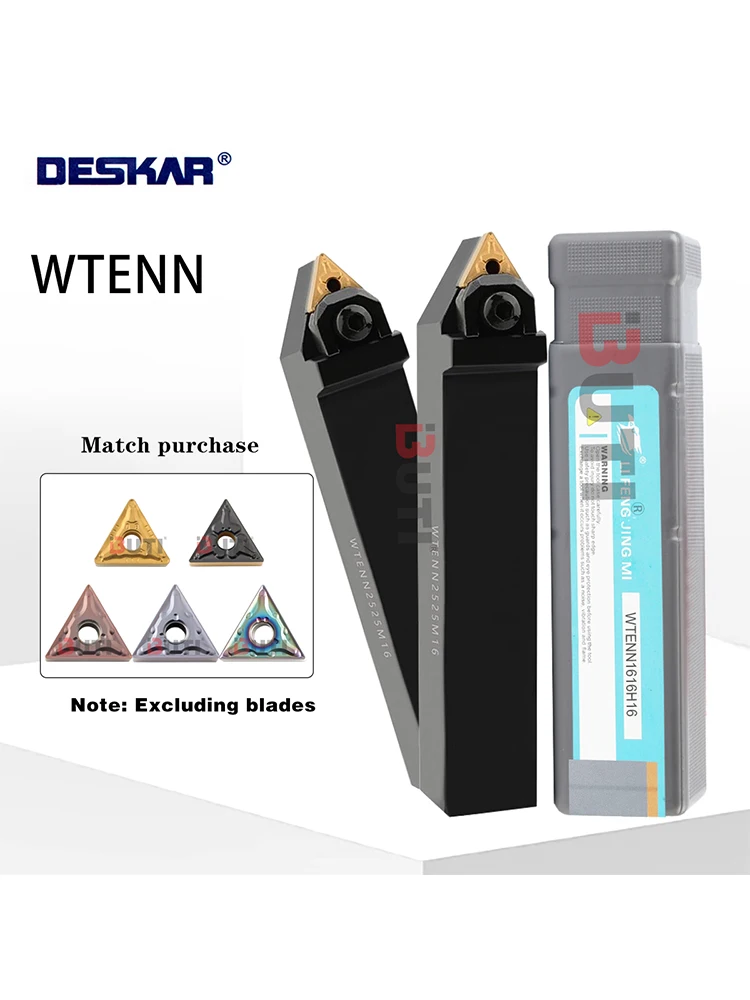 

Держатель для наружных токарных инструментов WTENN1616H16, WTENN2020K16, WTENN2525M16, DESKAR, 100% оригинал, для токарных станков, для пластин TNMG, токарные инструменты
