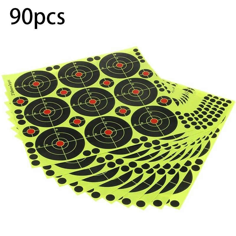 

90Pcs 3 Inch Splatter Targets Stickers Targets Paper Reactive Target Splatter Stickers Range Bow Practice Training For Targeting