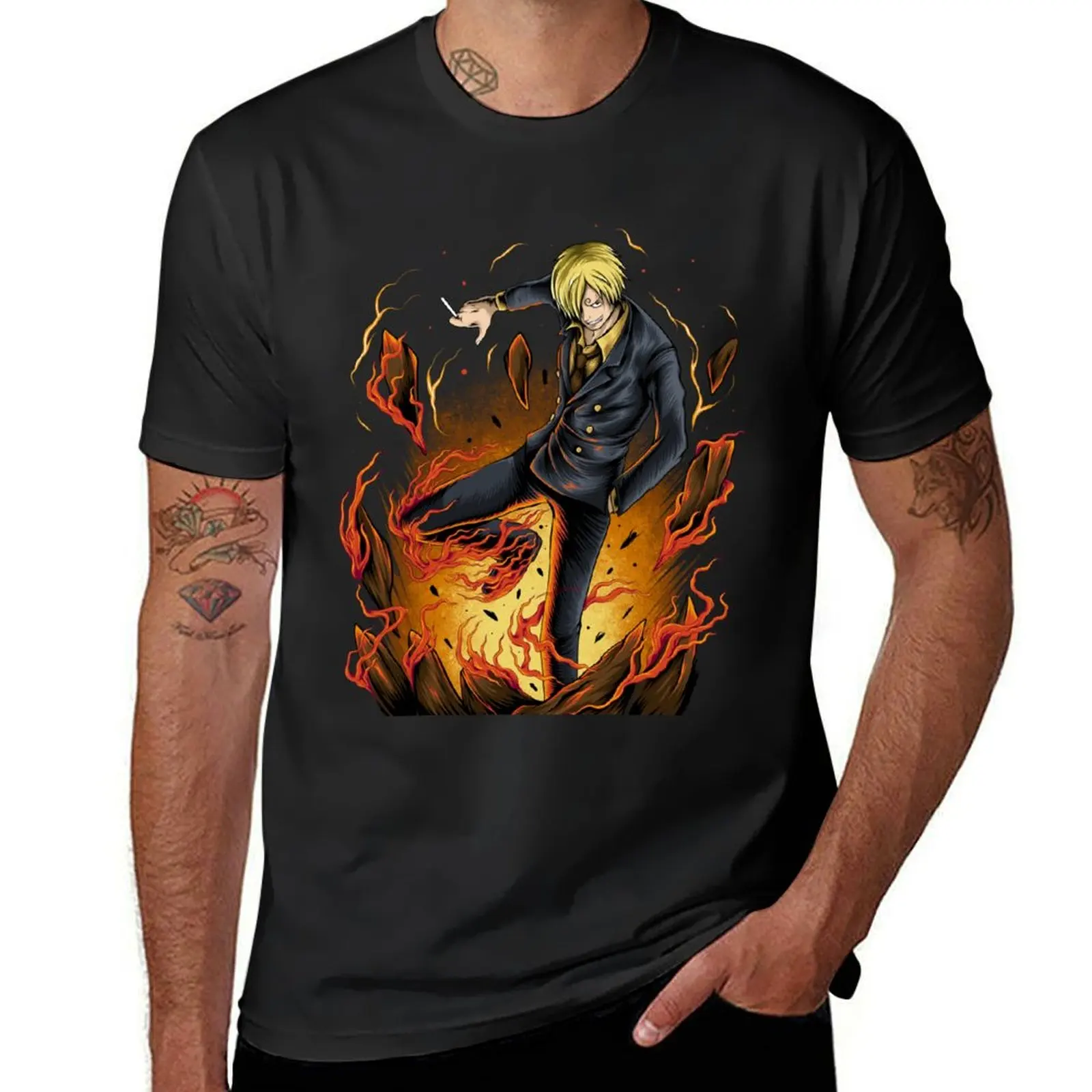 

Vinsmoke Sanji T-Shirt quick drying sweat hippie clothes blacks black t-shirts for men