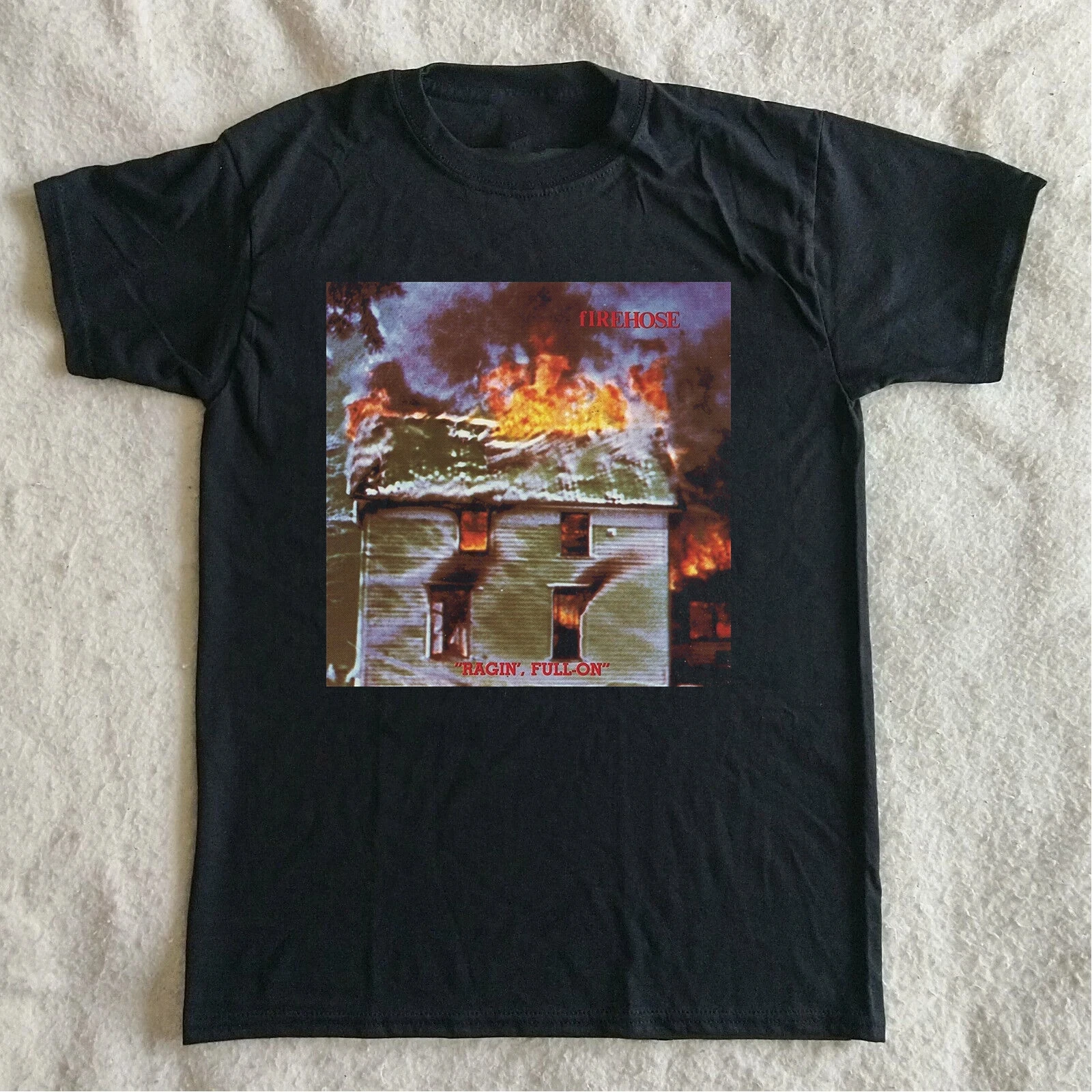 Firehose Band Brave Captain Schwarzes T-Shirt Harajuku-Shirts Grafik-T-Shirts
