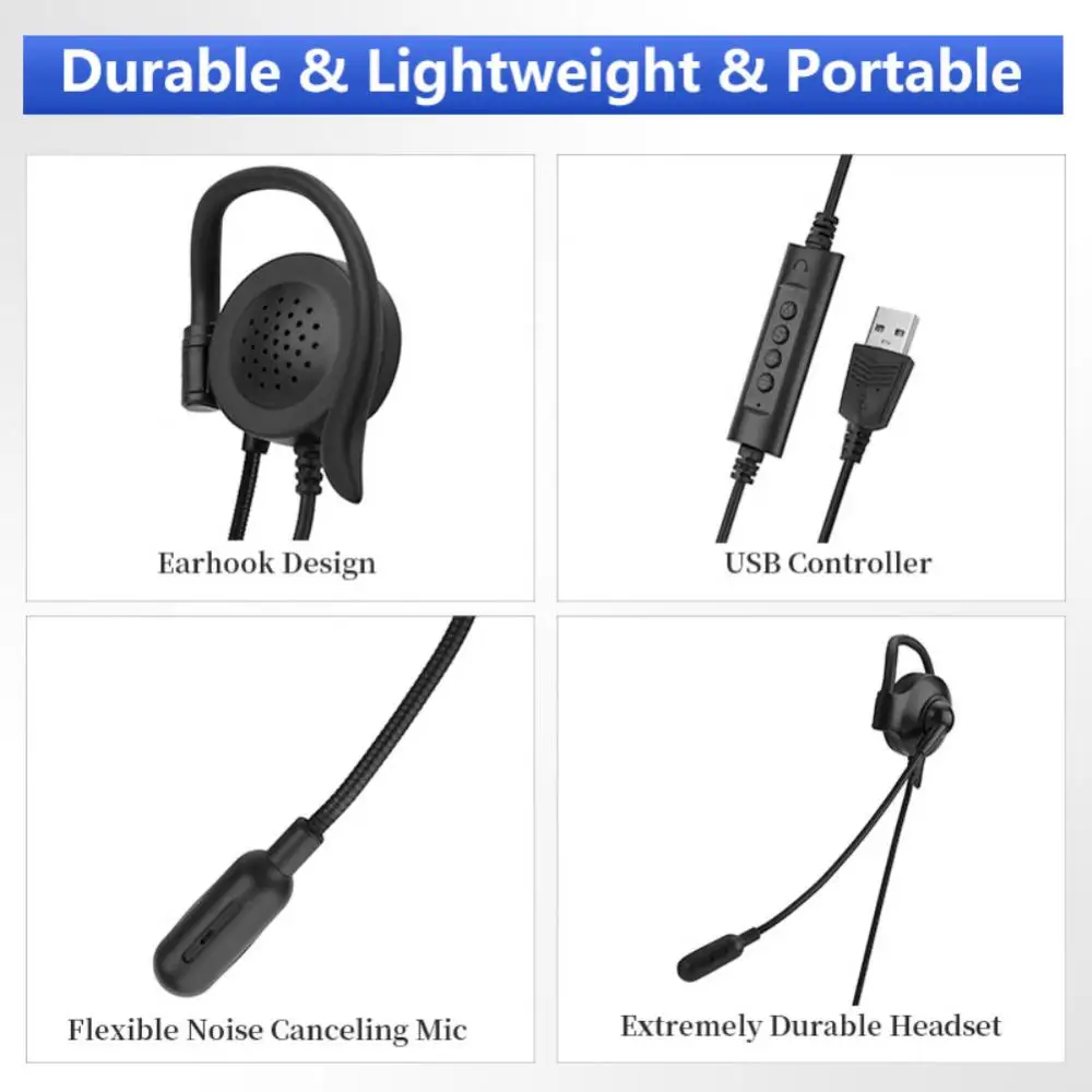 Headphone For Clear Call In The Call Center Universal For Cordless Telephone Single Side Wired Office Headset Headphones