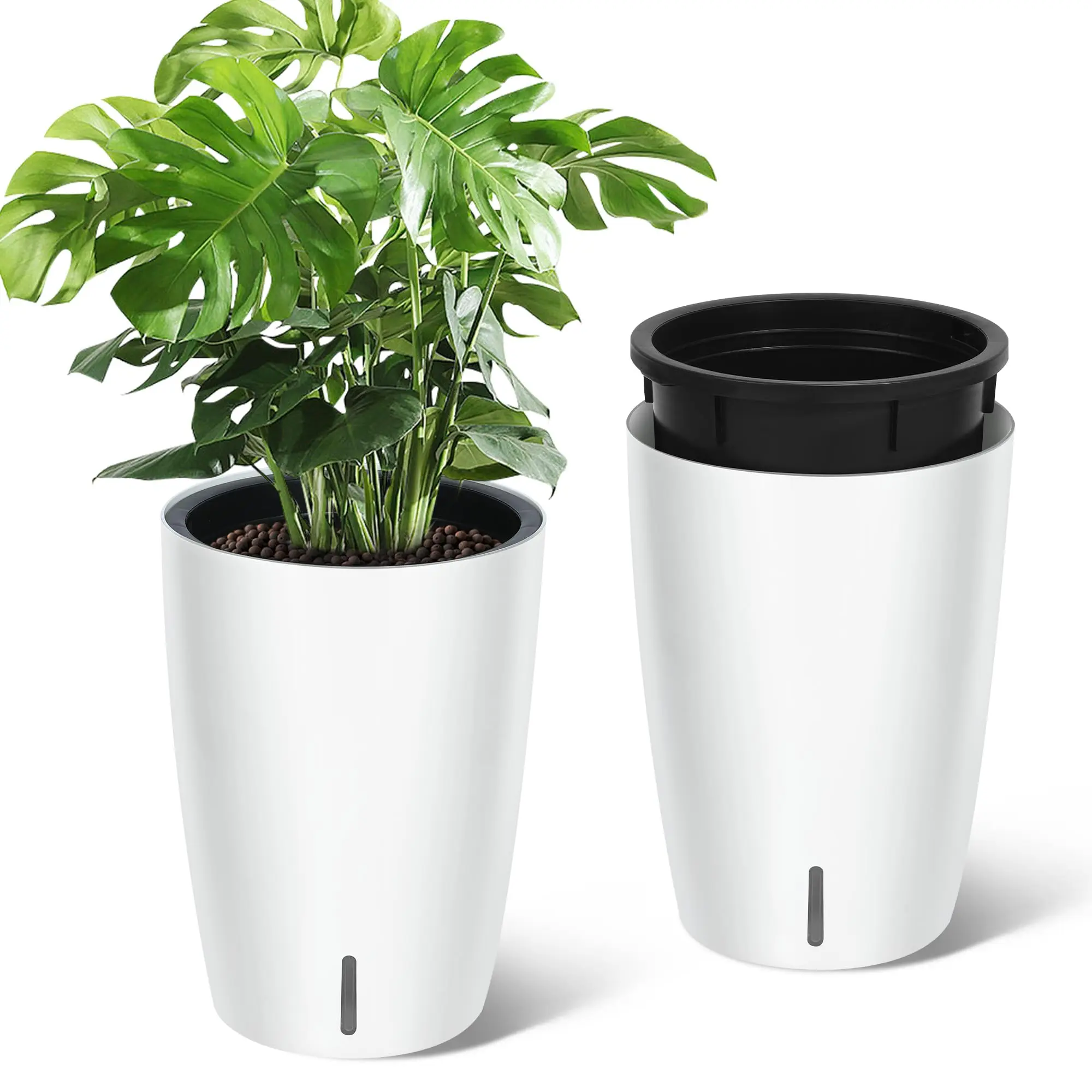 Set of 2 Tall Self Watering Planters – 15.7