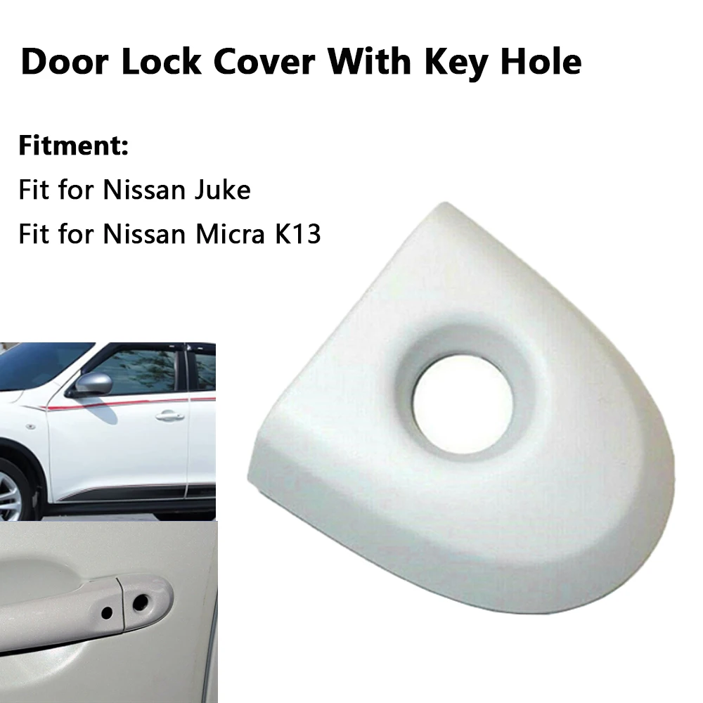 

Car Door Lock Cover With Key Hole White/Black For Nissan Juke Micra K13 806441KK0D Car Accessories