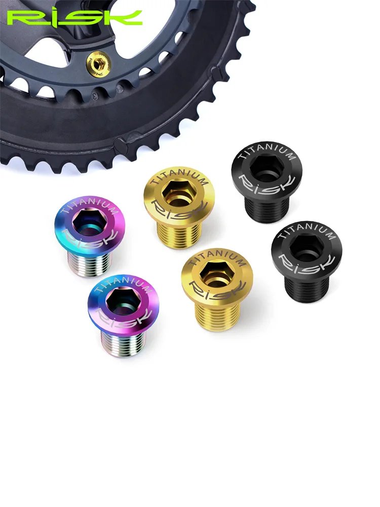 AliExpress NONE RISK Titanium bicycle chainring bolt Road bike Crank Fixing screw crank chain ring bolts For Shimano ultegra r8000 Sram crank