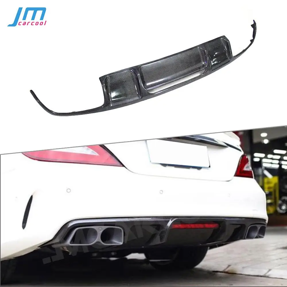 Carbon Fiber Material Rear Bumper Diffuser For Benz CLS Class W218 CLS300 CLS350 AMG Sport 2011-2014