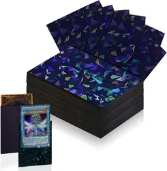 100CT HOLO Anime Card Sleeves 66x91mm Board Game Cards Protector Card Shield Double Card Cover for PTCG/PKM/MGT WS Trading Cards