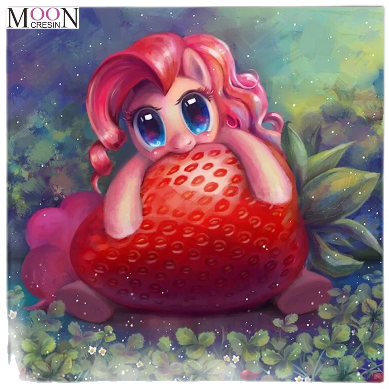 

Diy Diamond Painting Strawberry Fair Embroidery Diamond Full Round Square Drill Diamond Mosaic Handicrafts Fairy Home Decor Need