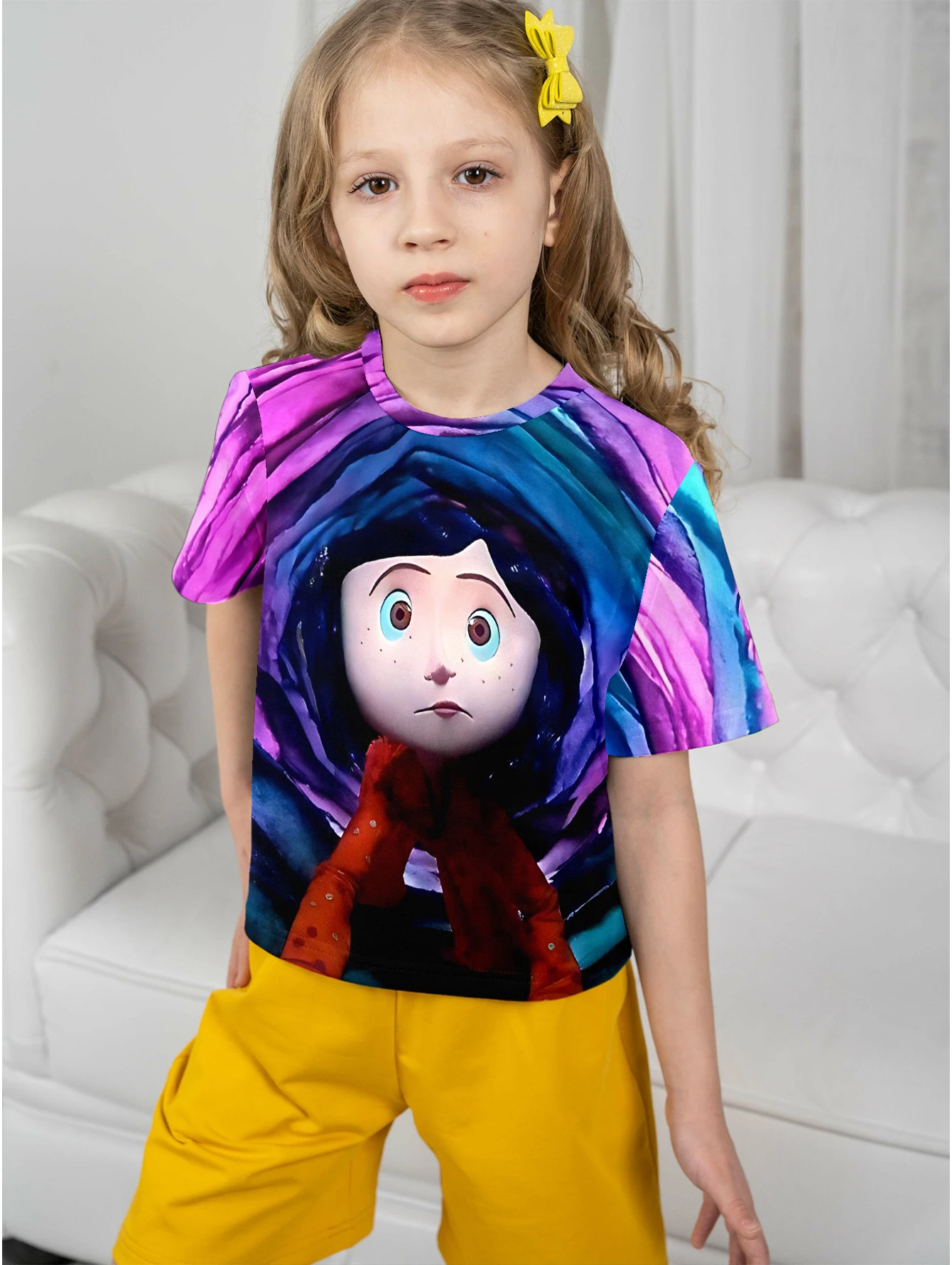 3D Print Baby Anime Horror Film C-Coralines Clothing 5 to 14 Years Male Outdoor Clothes for Children Boy Girl Child T-Shirt Top