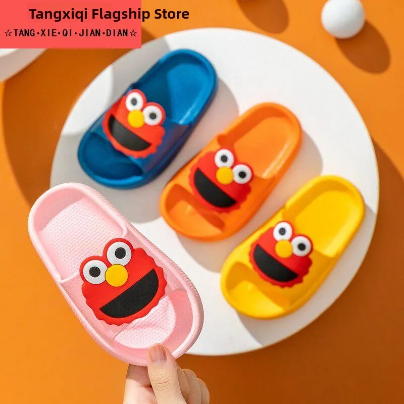 Adorable Children's Slip-resistant Bathroom Slippers Summer Cartoon Anti-slip Baby Slippers Home Use Parent-Child EVA Material