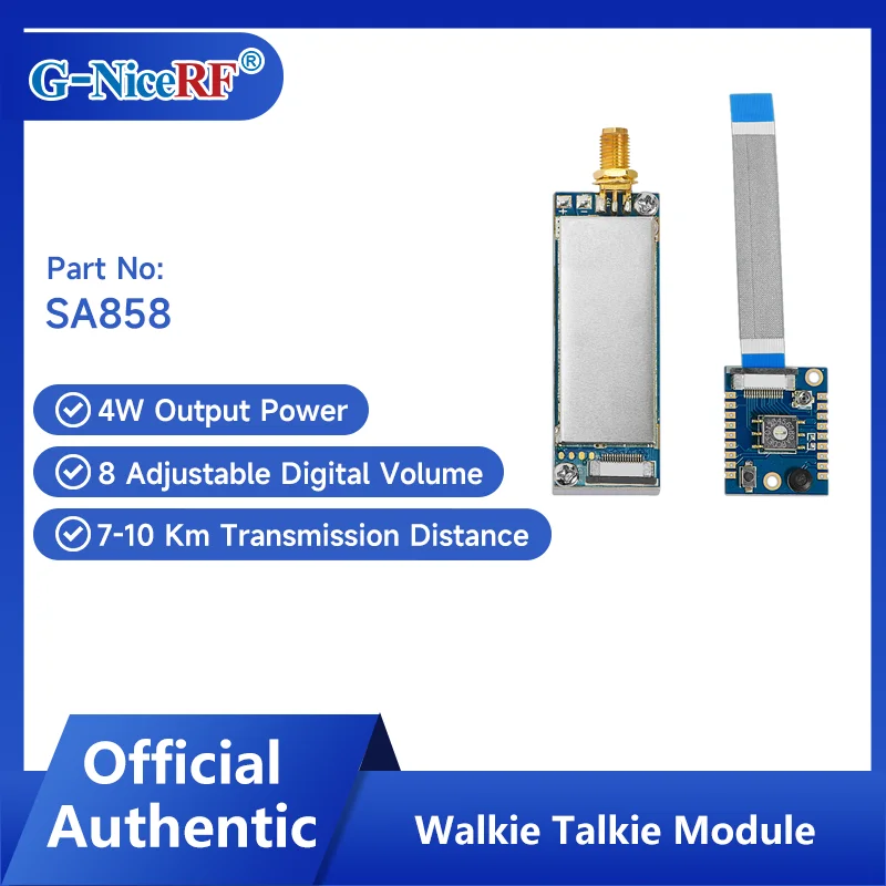 G-NiceRF| 2PCS SA858 4W High Power Long Range All-in-one Walkie Talkie Module