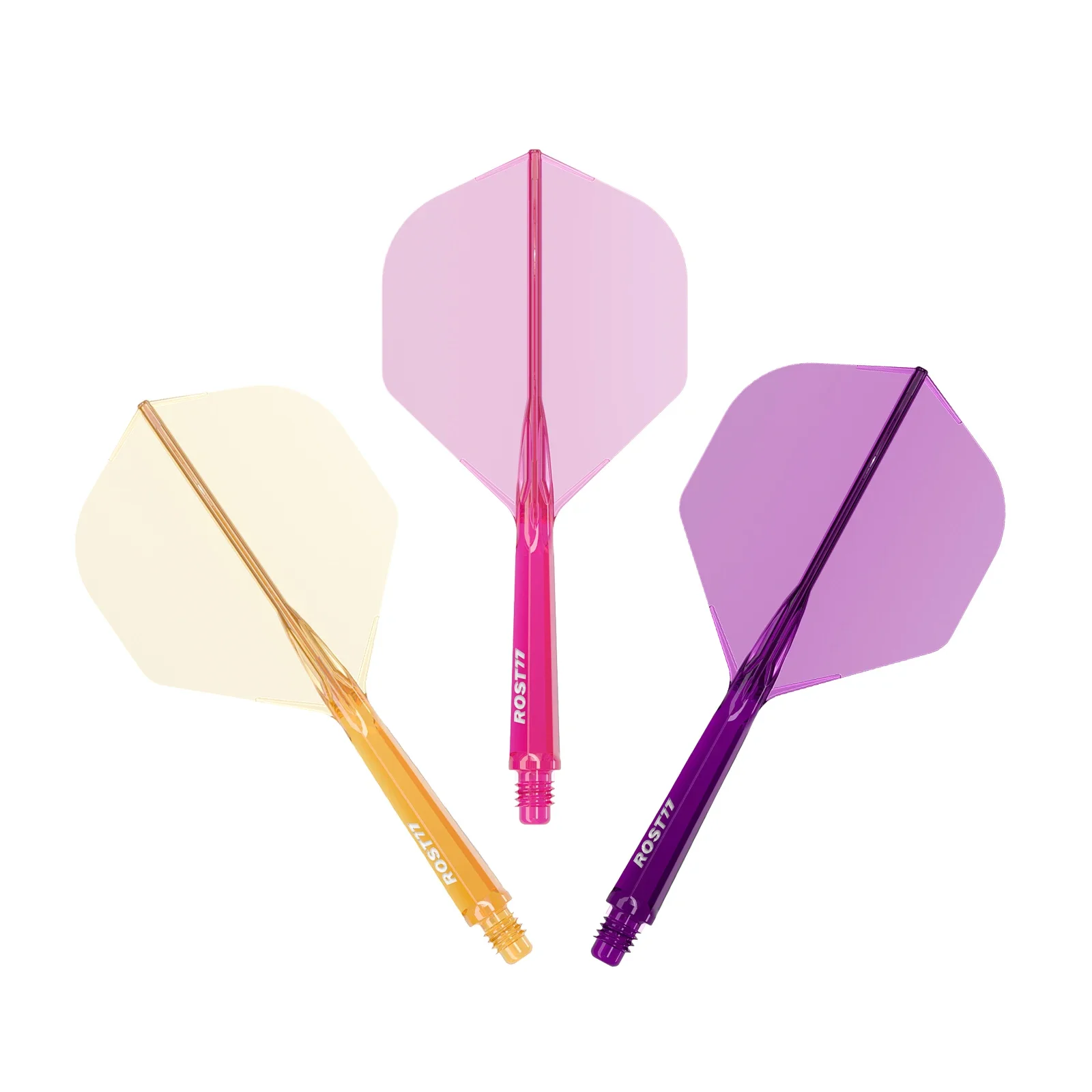 

CUESOUL ROST 77 Standard Shape Integrated Dart Shaft and Flight Transparent Color,Set of 3