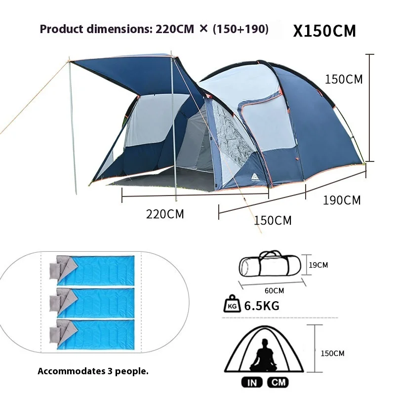 STLF مواد عالية الجودة، نوافذ شبكية قابلة للتنفس، خيام المشي لمسافات طويلة، الأنفاق، التخييم في الهواء الطلق والداخلية وخيام السفر #4