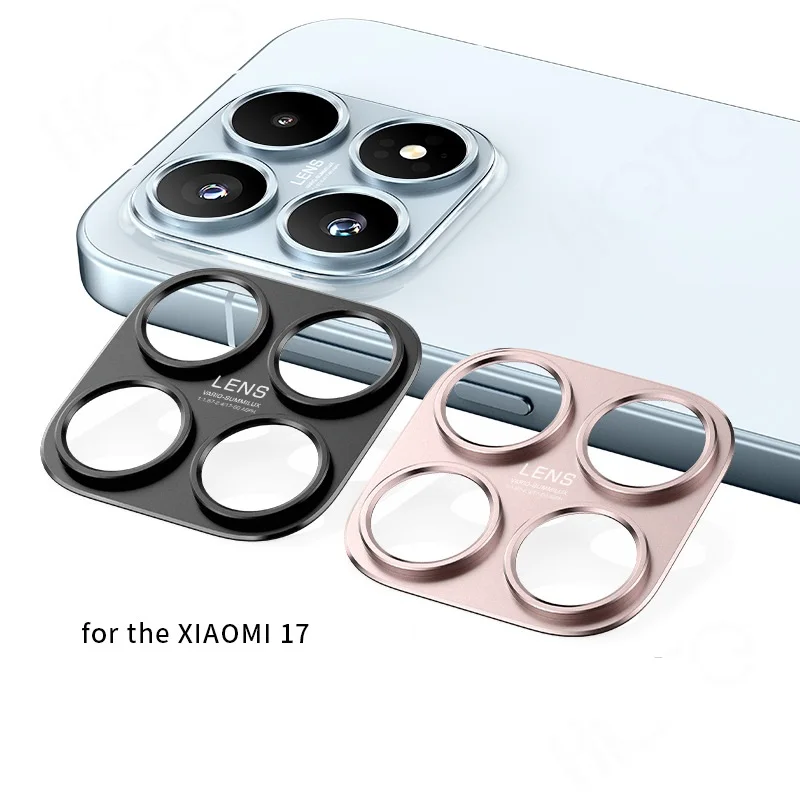 

for Xiaomi 17 Camera Bezel Anti Scratch Metal Frame Cover Hollow Film Super Slim Lens Protector Cap Sticker
