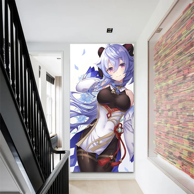 Genshin Impact Ganyu Video Game Posters Canvas Wall Art Paintings Home Decor Accessories for Living Room Pictures Decoration