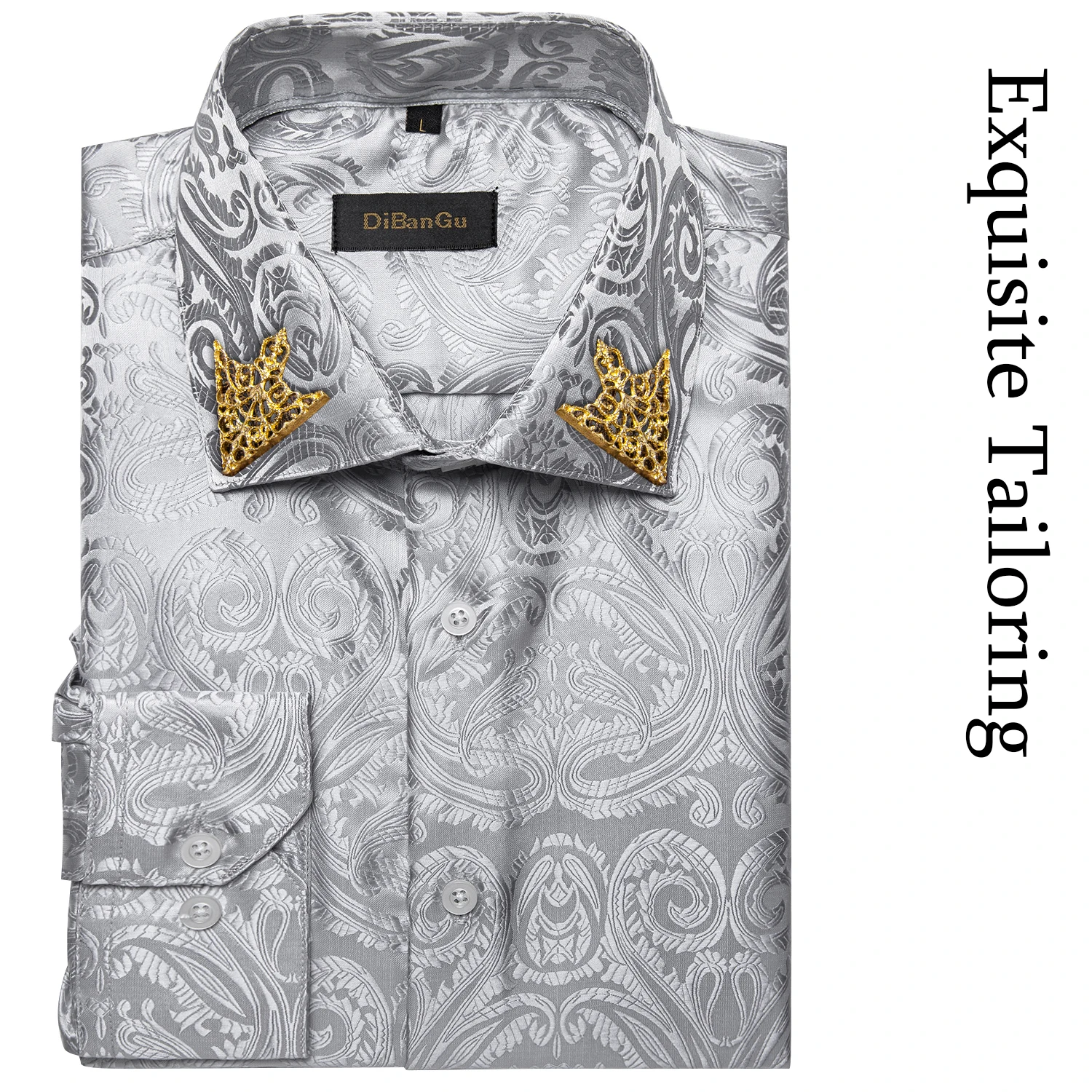 Chemisier à manches longues en argent pour hommes, col rabattu, émail décontracté, mince, violet, automne, hiver, homme, Y-Free Sunshine