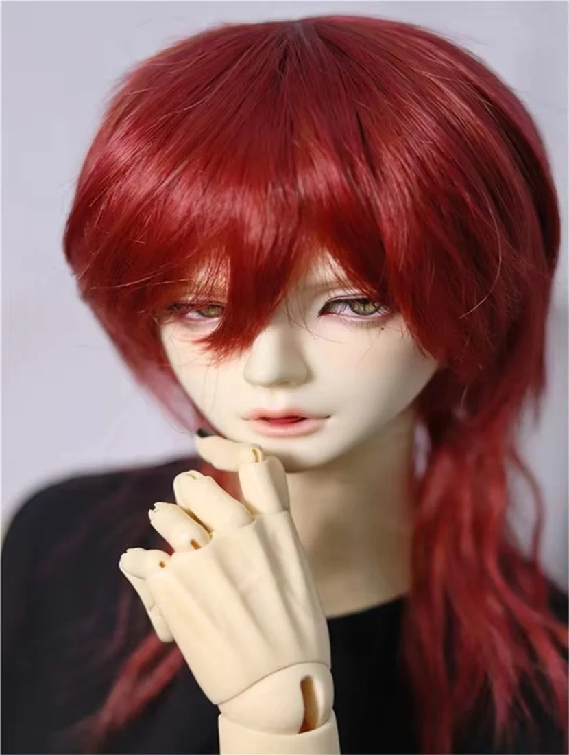 

Парик куклы BJD подходит для 1/3 1/4 дяди, модная новая бахрома, волчий хвост, высокотемпературный шелк, тако, накладные волосы, фиолетовый и зеленый