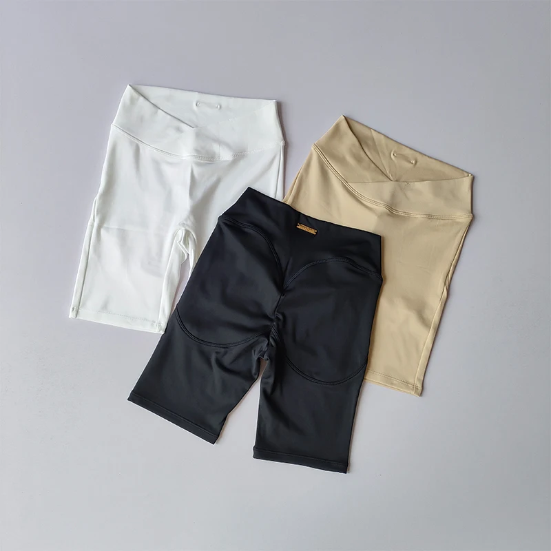 Yoga Four-point High Waist Cycling Shorts Tight Peach Buttocks Quick-drying Running Exercise Fitness Shorts for Women Pants